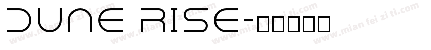 Dune Rise字体转换